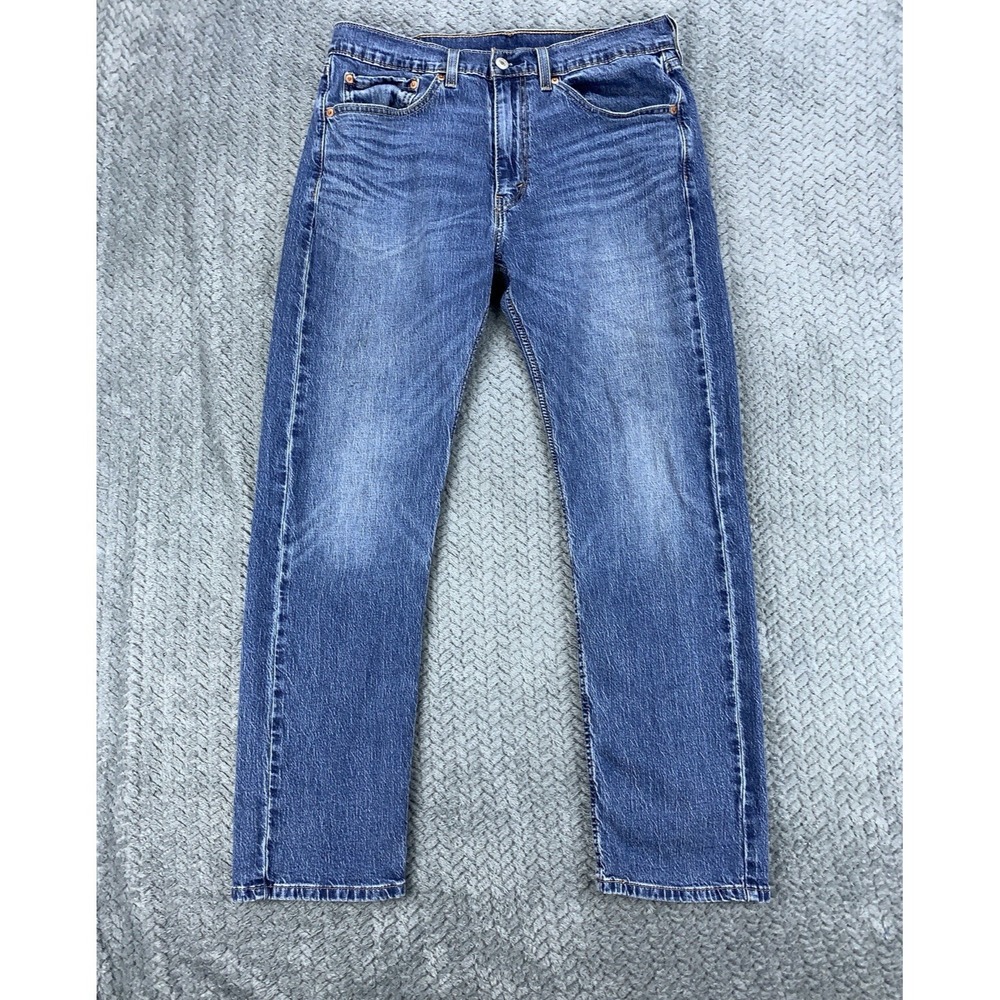 Levi's 505 Stretch Jeans Men's 32x30 (Fits 31x29) Blue Denim Straight Leg Faded